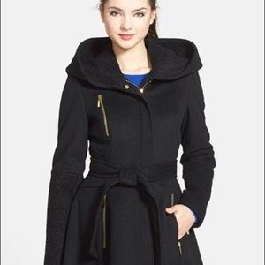 Laundry by Shelli Segal Boiled Wool Blend Coat